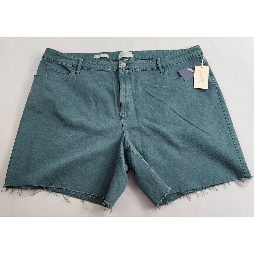 Universal Thread Jean Shorts Womens 18 / 34 R Teal Green Bermuda $88 Ladies